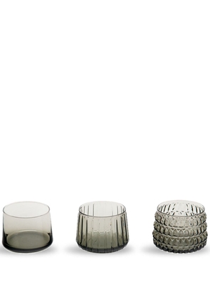 XLBoom Dim tealight candle holders (set of three) - Grey