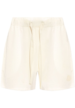 Moncler logo-patch track shorts - White