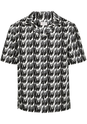 Moncler monogram-print cotton shirt - Grey