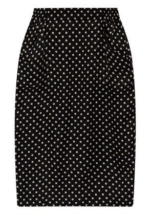 Saint Laurent polka-dot silk skirt - Black