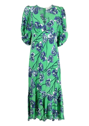 DVF Diane von Furstenberg floral-print midi dress - Green