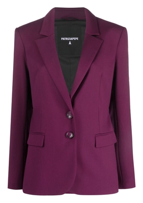Patrizia Pepe Two-button flannel blazer - Purple