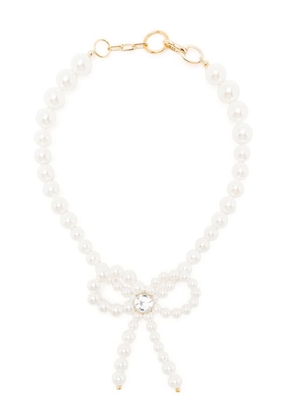 Atu Body Couture pearl bow necklace - White