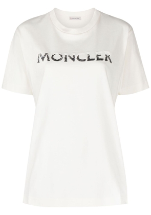 Moncler sequin-embellished cotton T-shirt - White
