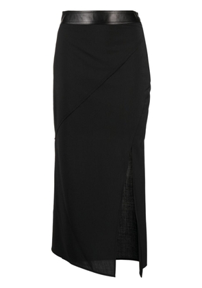 Helmut Lang panelled midi skirt - Black