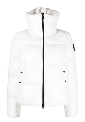Save The Duck logo-patch puffer jacket - White
