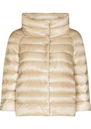 Herno Ultralight quilted high-shine puffer jacket - Neutrals