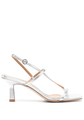 Aeyde Elise 65mm leather sandals - Silver