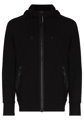 C.P. Company goggle-detail zip-up hoodie - Black