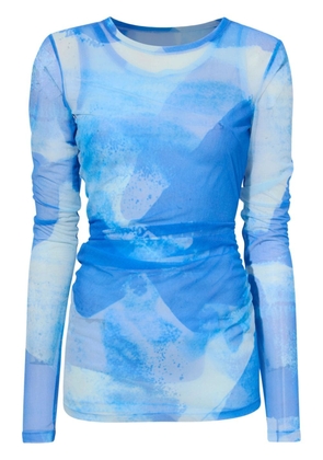Proenza Schouler Amber abstract-print top - Blue