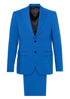 Manuel Ritz brooch-detail single-breasted suit - Blue
