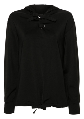 Moncler logo-patch hoodie - Black
