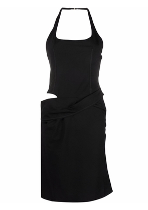 Jacquemus La Robe Hielo asymmetric dress - Black