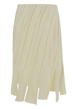 Bottega Veneta draped high-waisted midi skirt - Neutrals