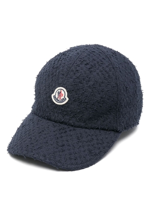 Moncler tweed baseball cap - Blue