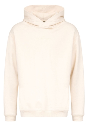Maison Margiela logo-embroidered cotton hoodie - Neutrals