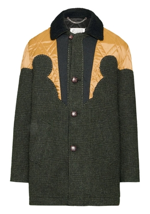 Maison Margiela prince of wales-pattern wool jacket - Green