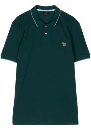 PS Paul Smith zebra-patch organic-cotton polo shirt - Green