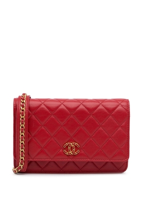 CHANEL Pre-Owned 2019 quilted wallet on chain - Red
