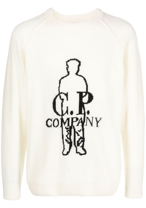 C.P. Company intarsia-knit crew neck sweater - White