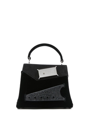 Maison Margiela small Snatched suede tote bag - Black