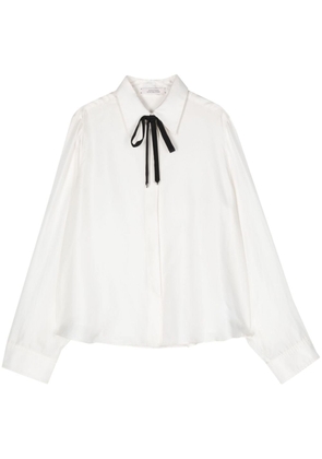 Dorothee Schumacher long-sleeve silk shirt - White