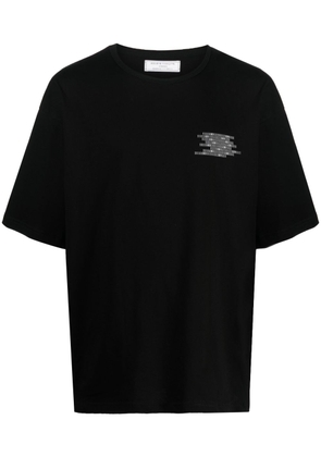 Société Anonyme number-print cotton T-shirt - Black