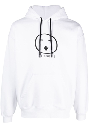Société Anonyme graphic-print jersey hoodie - White