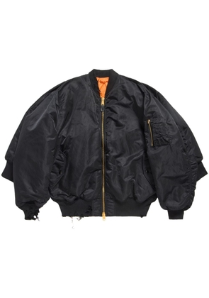 Balenciaga double-sleeve bomber jacket - Black