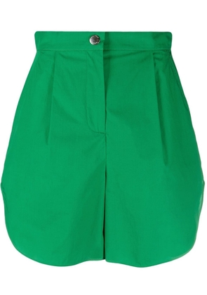 Boutique Moschino high-waist curved-hem shorts - Green