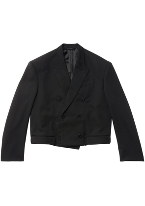 Balenciaga double-breasted cropped blazer - Black