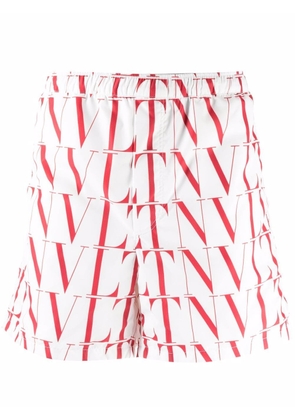Valentino Garavani VLTN-print swim shorts - White