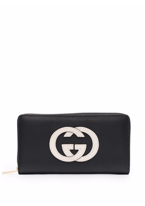 Gucci GG monogram leather wallet - Black