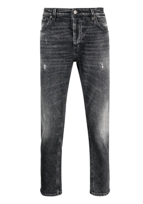 DONDUP whiskering-effect cotton jeans - Black