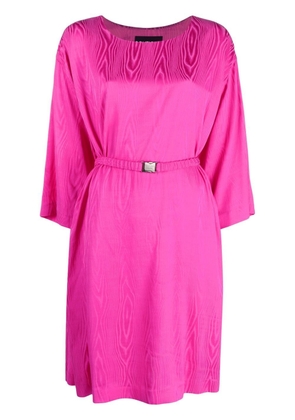 Boutique Moschino belted-waist long-sleeve dress - Pink