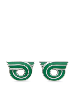 Ferragamo Gancini Shape Earrings - Green