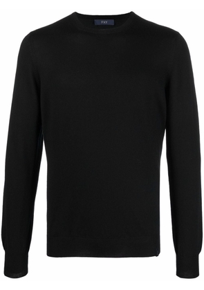 Fay crew neck knitted jumper - Black