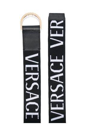 Versace Greca logo-print reversible belt - Yellow