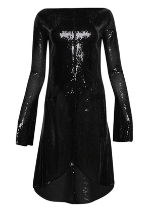 Courrèges Ellipse glittered dress - Black