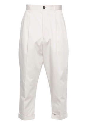 AMI Paris tapered-leg cotton trousers - White