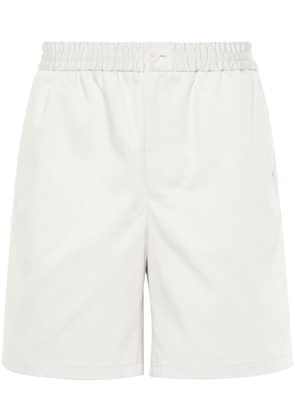 AMI Paris elasticated cotton shorts - 193 CHALK