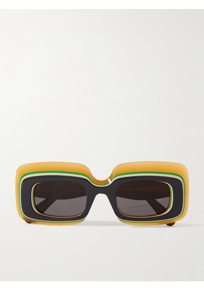 LOEWE - Paula's Ibiza Rectangle-Frame Acetate Sunglasses - Men - Black