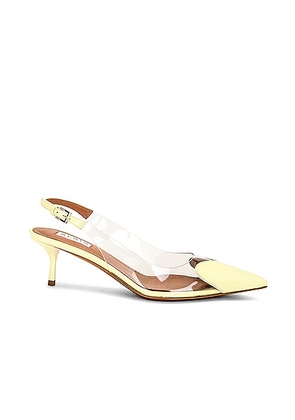 ALAÏA Slingback Pump in Jaune Pale - Yellow. Size 37 (also in 39.5, 41).
