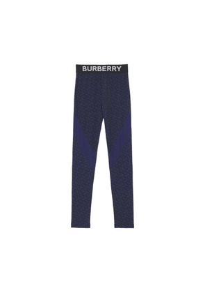Burberry Ladies Deep Royal Blue Madden Logo High Waist Leggings, Size X-Small