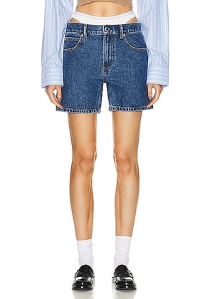 Alexander Wang Loose Short in Deep Blue - Blue. Size 24 (also in 29, 30).