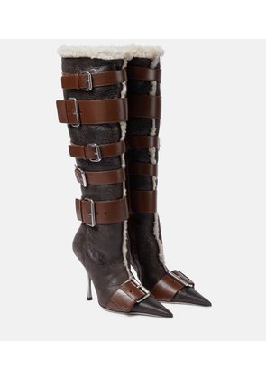 Blumarine Hilda leather knee-high boots
