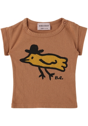 Bobo Choses Baby Brown Mr Birdie T-Shirt