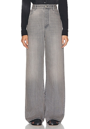 Loewe High Waisted Straight Leg in Grey Melange - Grey. Size 38 (also in 42).