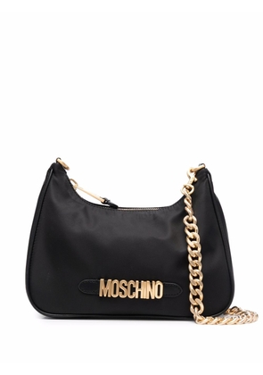 Moschino logo-shoulder bag - Black