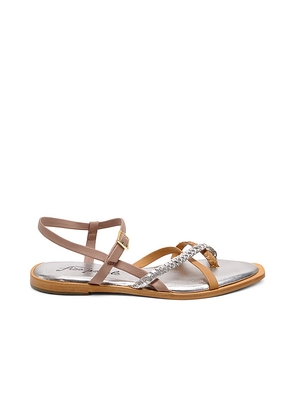 Free People Sunny Days Sandal in Metallic Silver. Size 11, 6, 6.5, 7, 7.5, 8, 8.5, 9, 9.5.